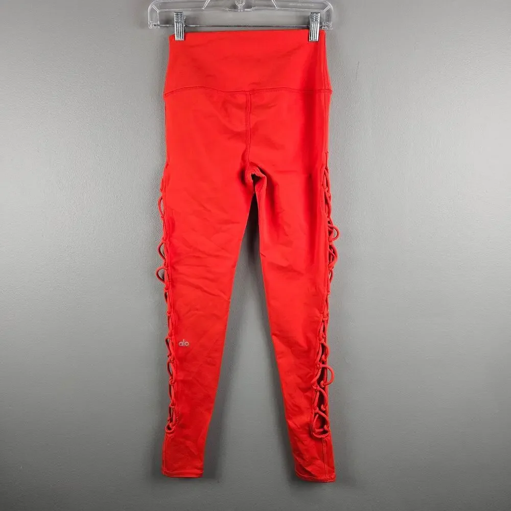 Alo Yoga Interlace High Rise Leggings Cherry Pop‎